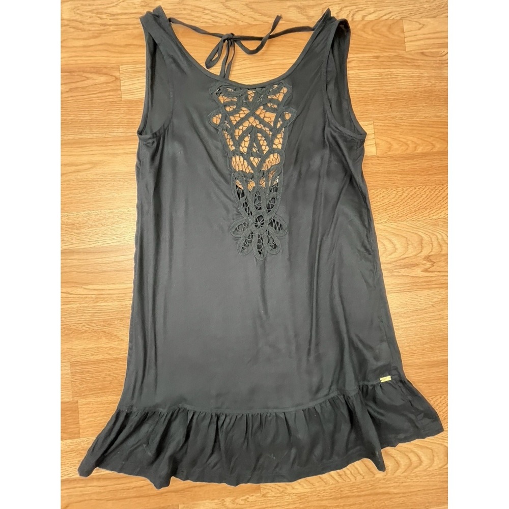 Roxy Goldy Soul Tank Dress Black Swimsuit Cover-up‎ Women's Size XS NEW